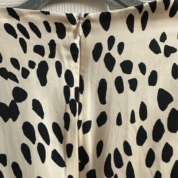 NWT Cream Spotted Draped Dress XL - Picture 5 of 9